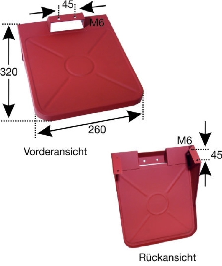 Kennzeichenhalterung Steyr T180A, T185A und T280A