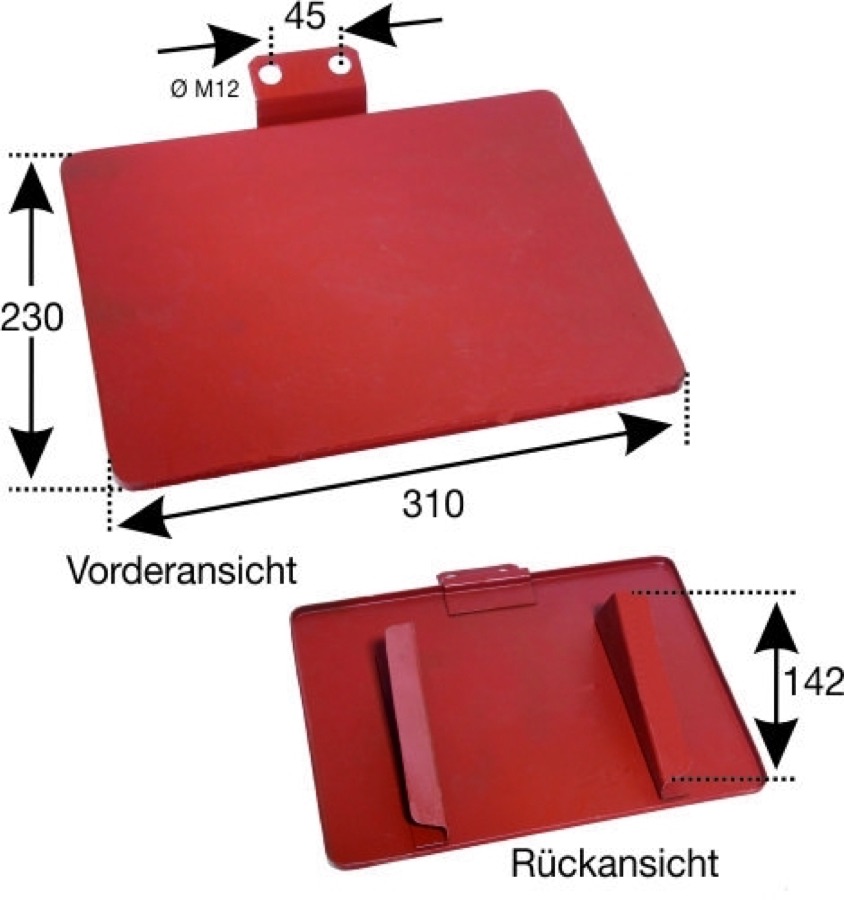Kennzeichenhalterung Steyr T86, T188, T190, T288 und T290