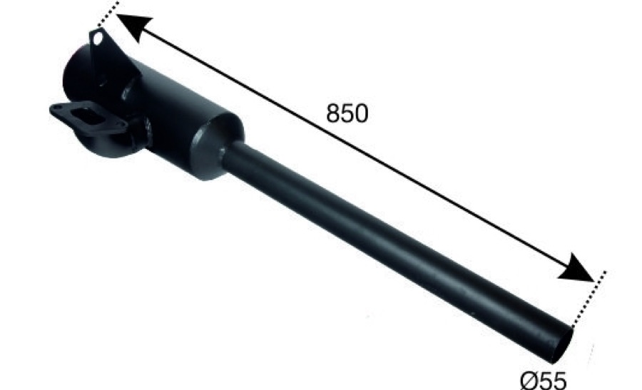 Auspufftopf nach oben Steyr T80/T84