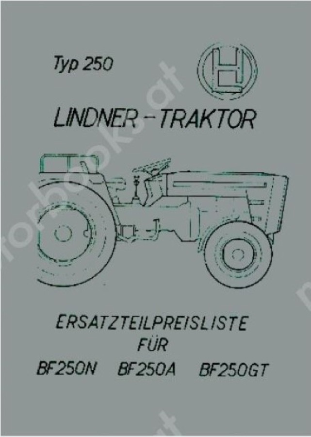 Ersatzteilbuch Lindner BF 250 N/A/GT