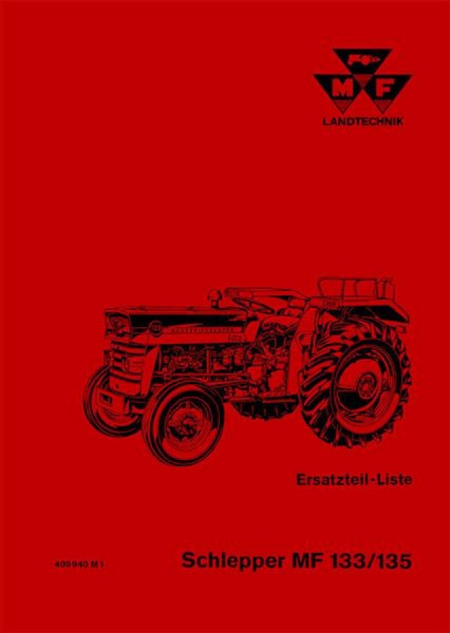 Ersatzteilbuch MF 133 und MF 135