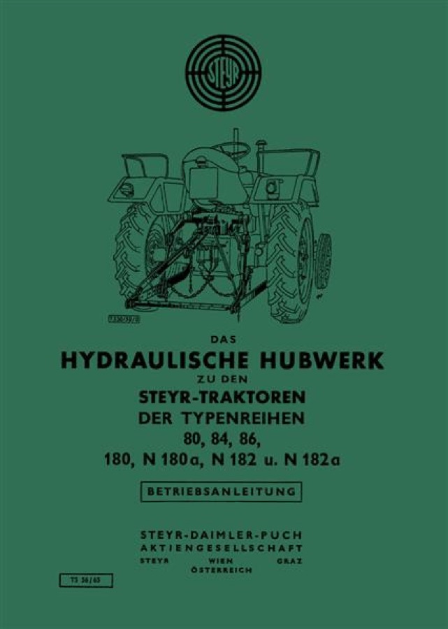 Betriebsanleitung Hydraulisches Hubwerk Typ 80, 84, 86, 180, N180a, N182 und N182a