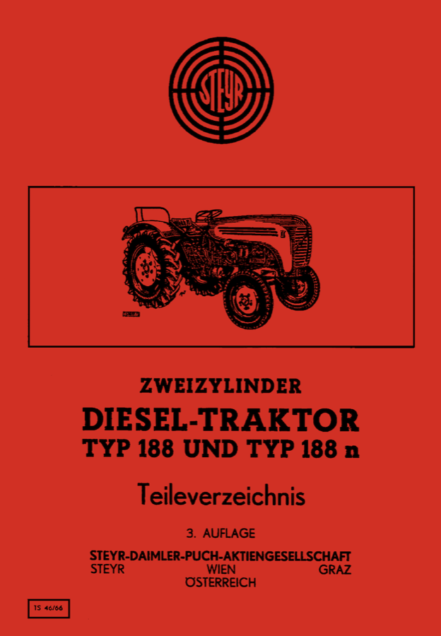 Ersatzteilbuch Steyr Typ 188 und 188n
