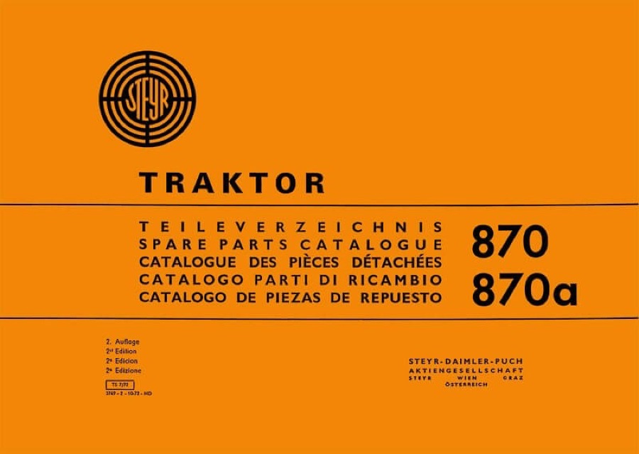 Ersatzteilbuch Steyr 870 und 870a