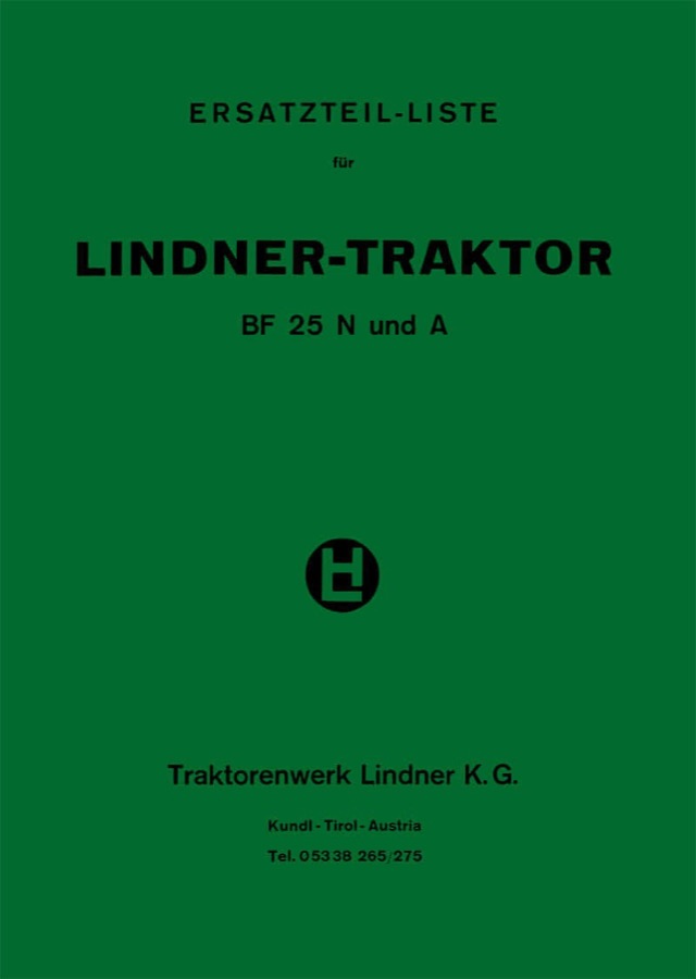 Betriebsanleitung Lindner BF25N/A