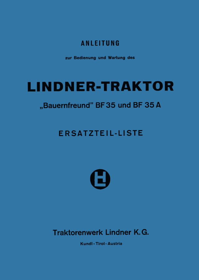 Betriebsanleitung Lindner BF 35 und BF 35 A