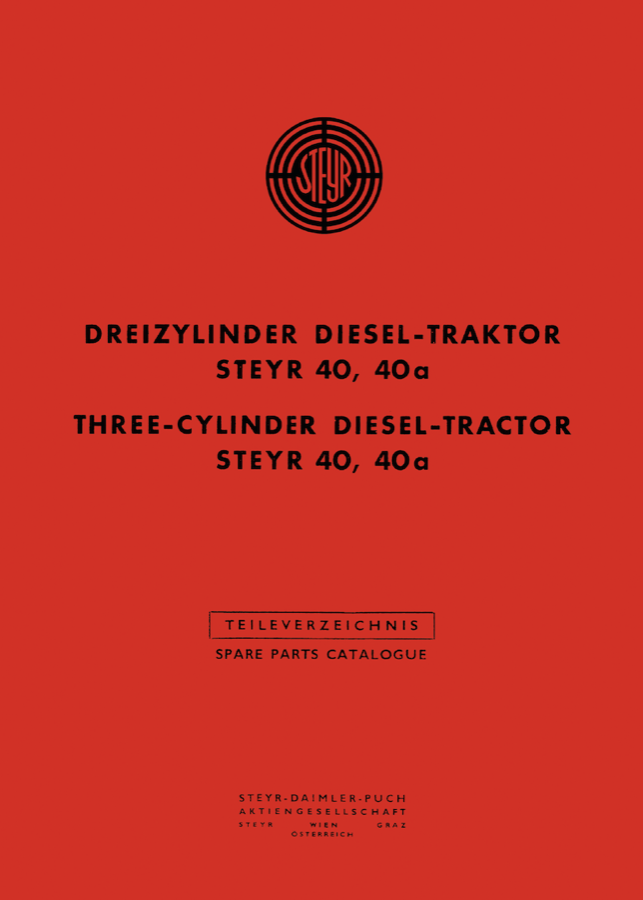 Ersatzteilbuch Steyr Typ 40 Plus