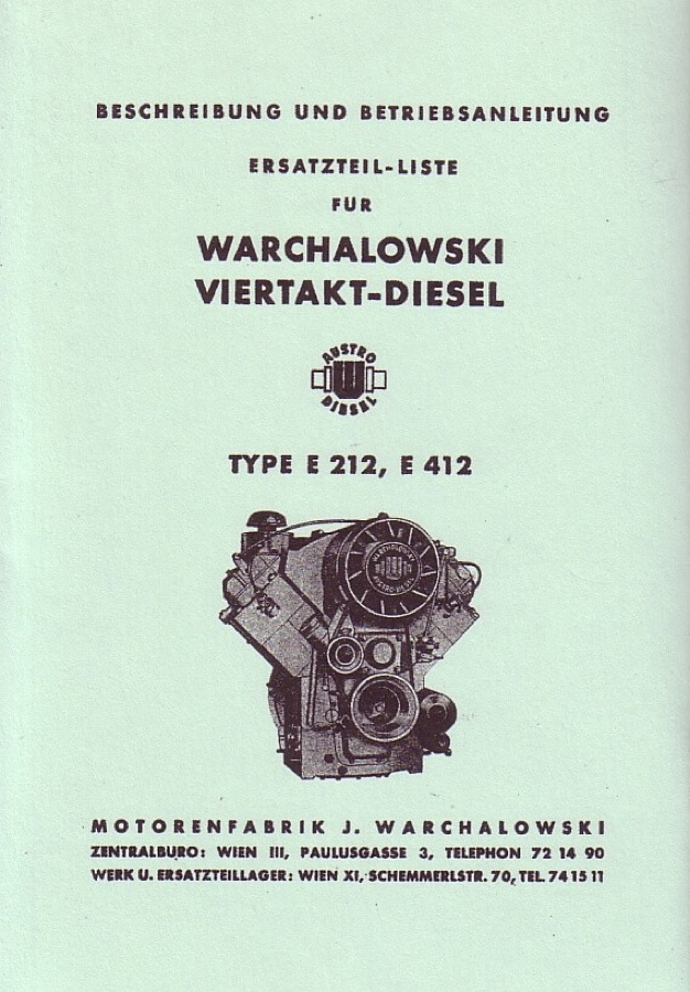 Betriebsanleitung Warchalowski E 212 und E 412 Motor