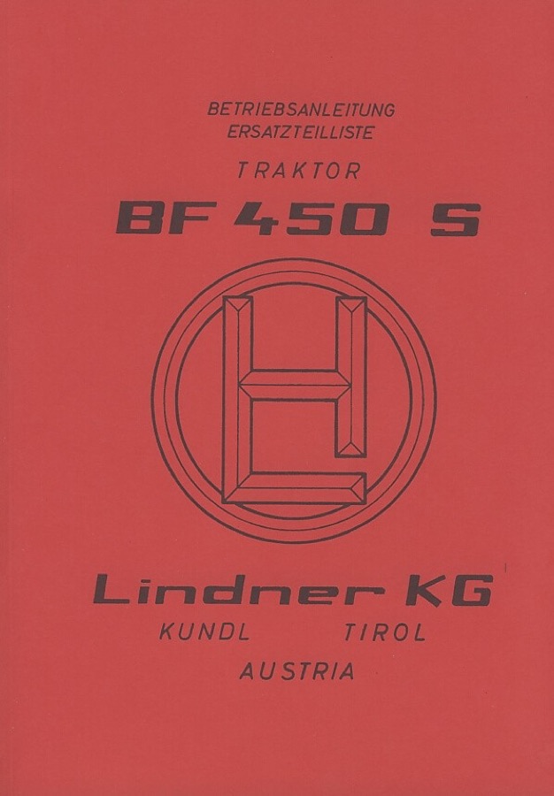 Ersatzteilbuch Lindner BF 450 S/SN/SA