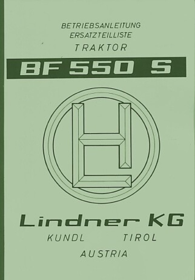 Betriebsanleitung Lindner BF 550 S/SN/SA