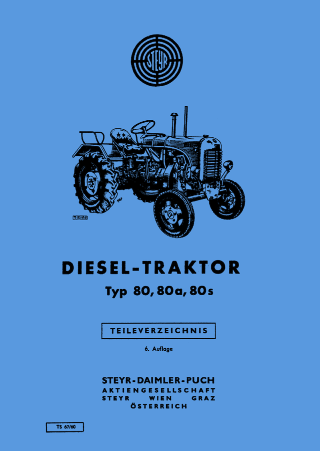 Ersatzteilbuch Steyr Typ 80, 80a, 80e und 80s