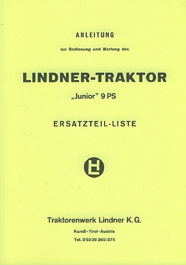 Betriebsanleitung Lindner Junior