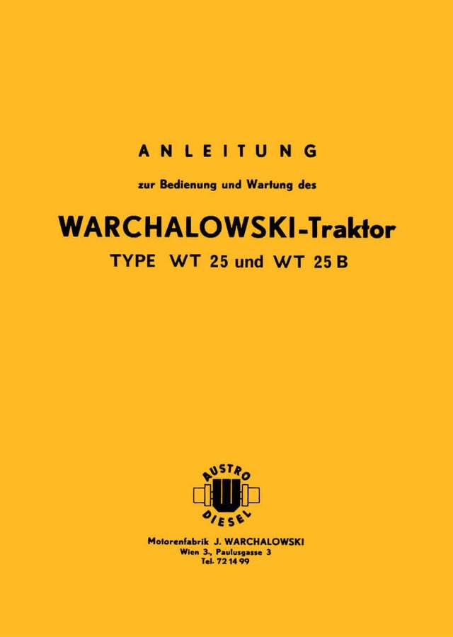 Betriebsanleitung Warchalowski WT25 und WT25B