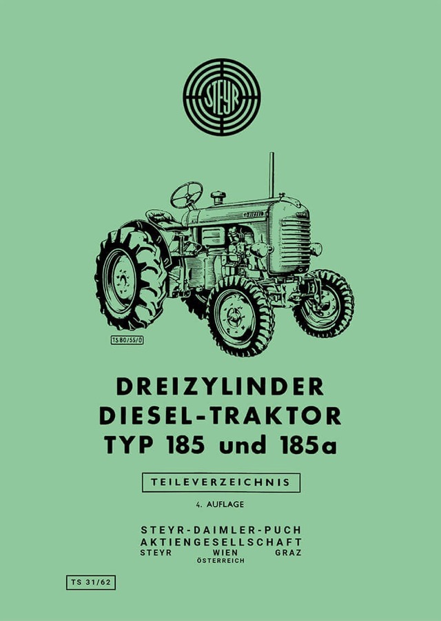 Ersatzteilbuch Steyr Typ 185 und 185a