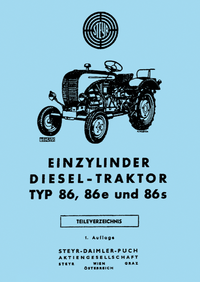 Ersatzteilbuch Steyr Typ 86