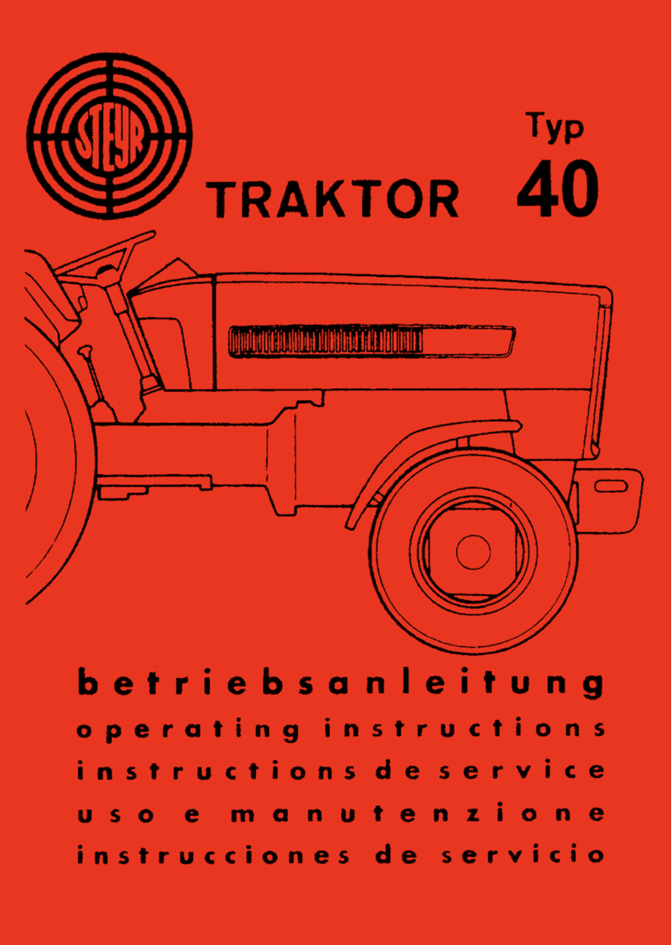 Betriebsanleitung Steyr Typ 40 im Oldtimer Traktor Ersatzteile Shop online kaufen