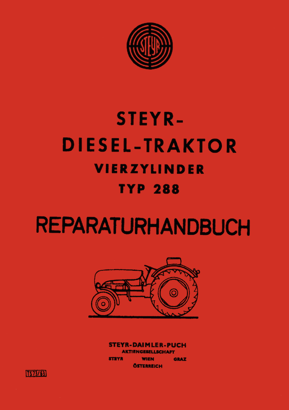 Reparaturhandbuch Steyr Typ 288 im Oldtimer Traktor Ersatzteile Shop online kaufen