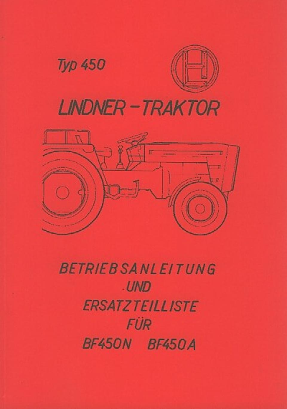 Betriebsanleitung Lindner BF 450 N/A im Oldtimer Traktor Ersatzteile Shop online kaufen