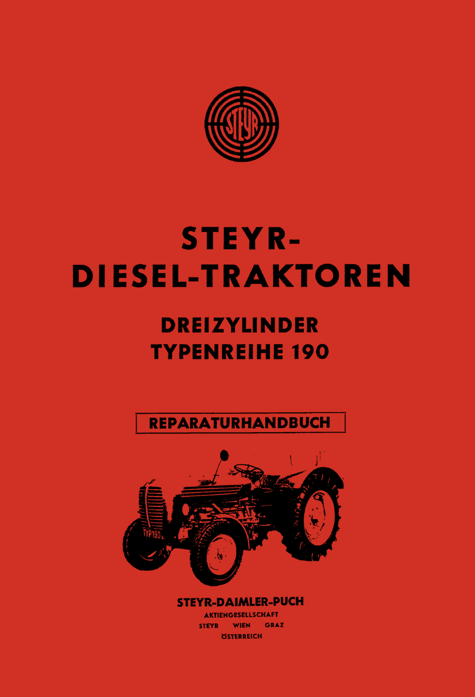 Reparaturhandbuch Steyr Typ 190 im Oldtimer Traktor Ersatzteile Shop online kaufen