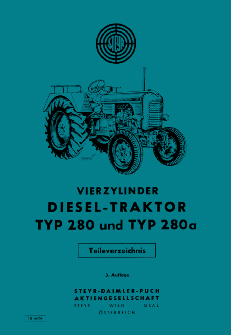 Ersatzteilbuch Steyr Typ 280 und 280a im Oldtimer Traktor Ersatzteile Shop online kaufen
