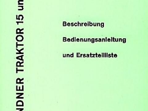Betriebsanleitung Lindner L-15 PS/L 20 PS im Oldtimer Traktor Ersatzteile Shop online kaufen