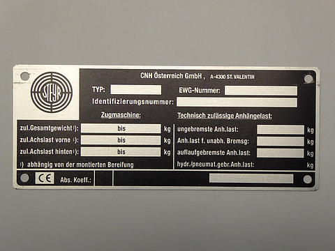 Baumusterschild im Oldtimer Traktor Ersatzteile Shop online kaufen