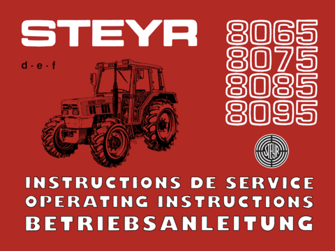 Betriebsanleitung Steyr 8065, 8075, 8085 und 8095 im Oldtimer Traktor Ersatzteile Shop online kaufen