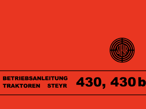 Betriebsanleitung Steyr Typ 430 im Oldtimer Traktor Ersatzteile Shop online kaufen