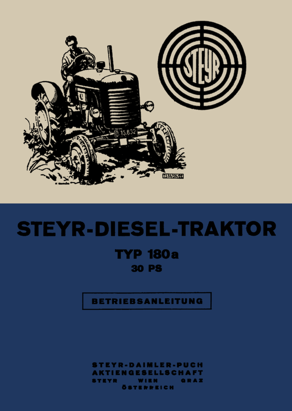 Betriebsanleitung Steyr Typ 180a im Oldtimer Traktor Ersatzteile Shop online kaufen