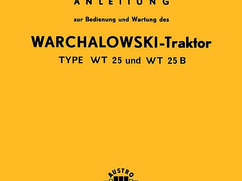 Betriebsanleitung Warchalowski WT25 und WT25B im Oldtimer Traktor Ersatzteile Shop online kaufen
