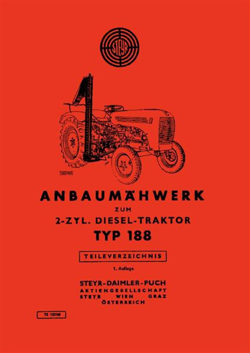 Ersatzteilbuch Steyr 188 Mähwerk im Oldtimer Traktor Ersatzteile Shop online kaufen