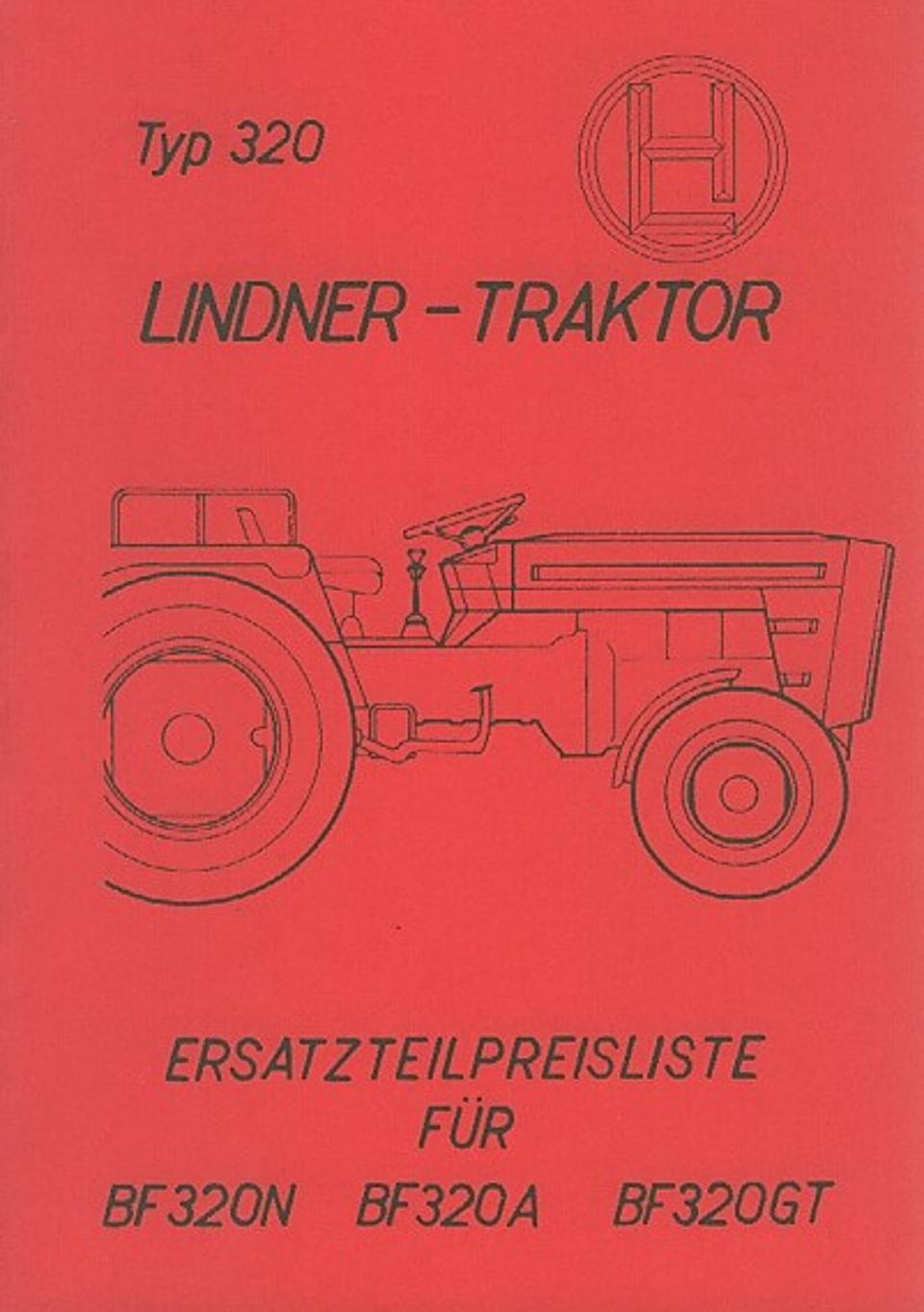 Ersatzteilbuch Lindner BF 320 N/A/GT im Oldtimer Traktor Ersatzteile Shop online kaufen