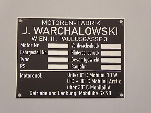 Baumusterschild im Oldtimer Traktor Ersatzteile Shop online kaufen