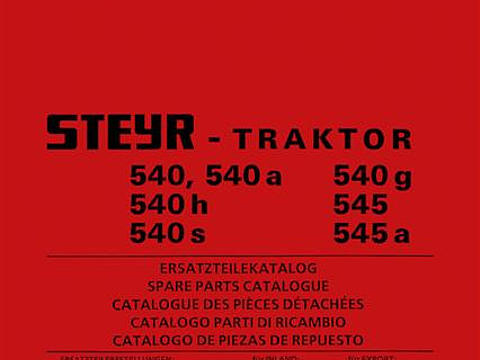 Ersatzteilbuch Steyr 540, 540a, 540h, 540s, 540g, 545 und 545a im Oldtimer Traktor Ersatzteile Shop online kaufen