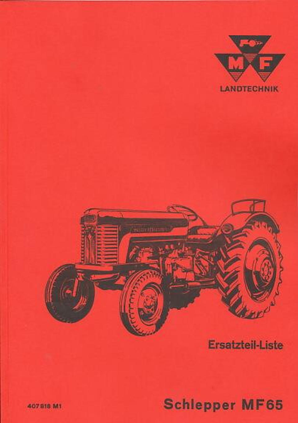 Ersatzteilbuch MF 65 im Oldtimer Traktor Ersatzteile Shop online kaufen