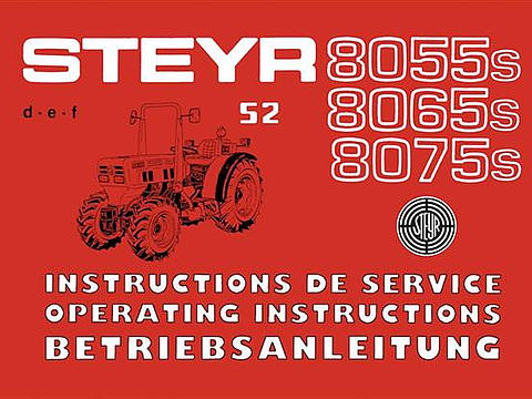 Betriebsanleitung Steyr 8055s, 8065s und 8075s im Oldtimer Traktor Ersatzteile Shop online kaufen