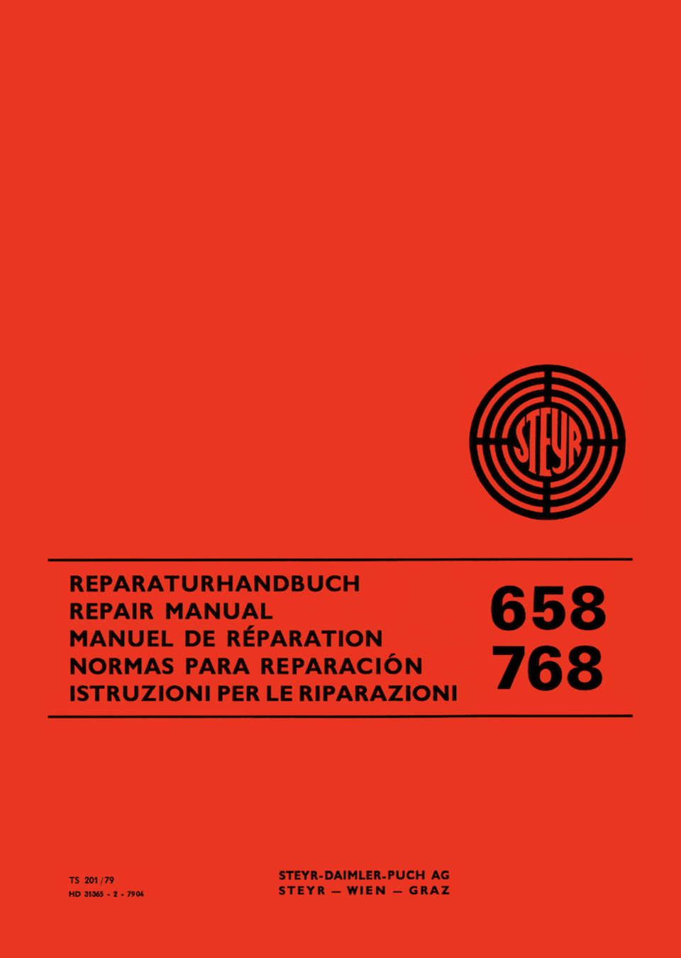 Reparaturhandbuch Steyr 658 und 768 im Oldtimer Traktor Ersatzteile Shop online kaufen