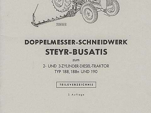Ersatzteilbuch Busatis zu Typ 188, 188n und 190 im Oldtimer Traktor Ersatzteile Shop online kaufen