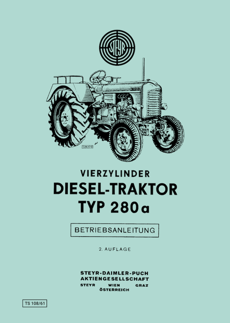 Betriebsanleitung Steyr Typ 280a im Oldtimer Traktor Ersatzteile Shop online kaufen