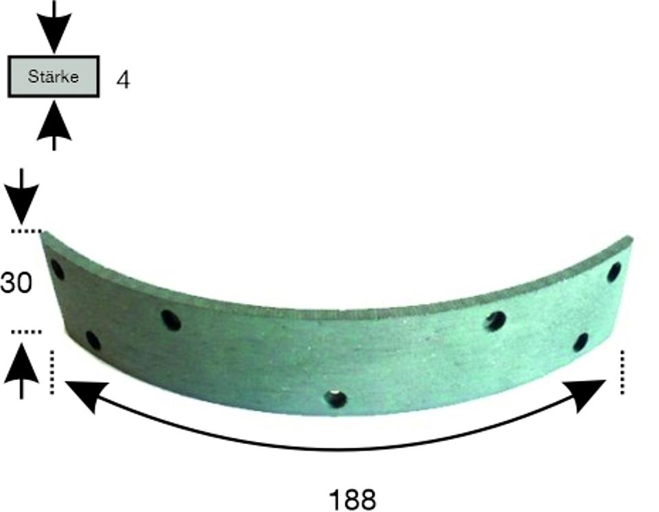 Bremsbelag WT20 im Oldtimer Traktor Ersatzteile Shop online kaufen