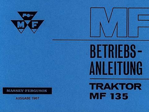 Betriebsanleitung MF 135 im Oldtimer Traktor Ersatzteile Shop online kaufen