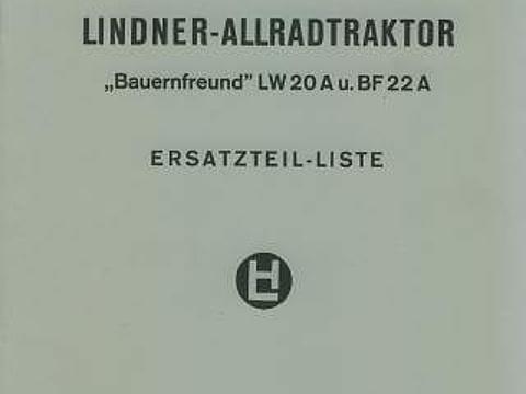 Betriebsanleitung Lindner LW 20A und BF 22A im Oldtimer Traktor Ersatzteile Shop online kaufen