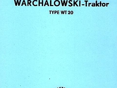 Betriebsanleitung Warchalowski WT20 im Oldtimer Traktor Ersatzteile Shop online kaufen