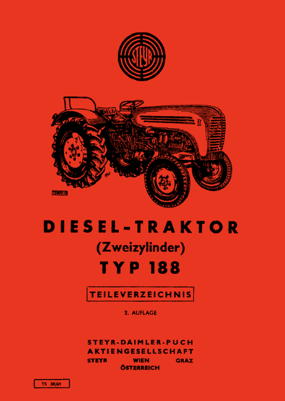 Ersatzteilbuch Steyr Typ 188 im Oldtimer Traktor Ersatzteile Shop online kaufen