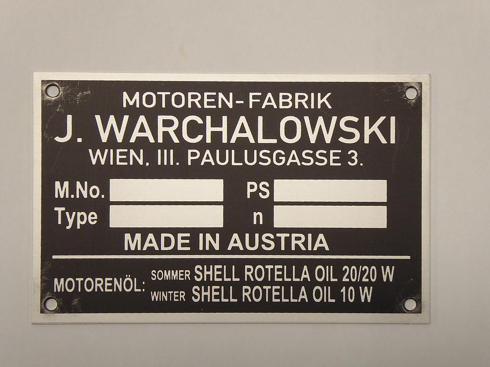 Baumusterschild im Oldtimer Traktor Ersatzteile Shop online kaufen