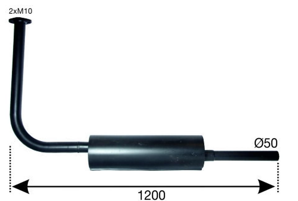 Auspufftopf Steyr T180 im Oldtimer Traktor Ersatzteile Shop online kaufen