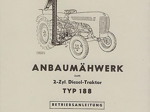 Betriebsanleitung Steyr Anbaumähwerk Typ 188 im Oldtimer Traktor Ersatzteile Shop online kaufen