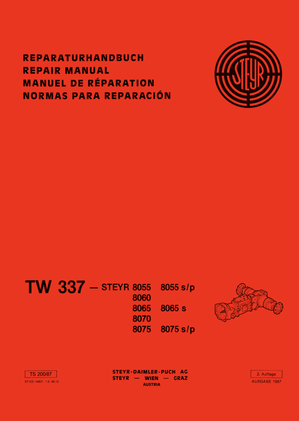 Reparaturhandbuch Steyr Getriebe TW337 im Oldtimer Traktor Ersatzteile Shop online kaufen