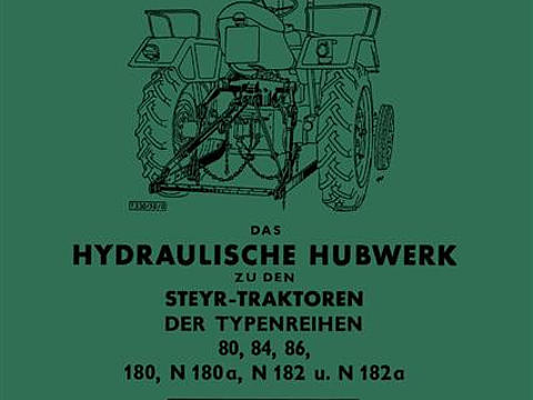Betriebsanleitung Hydraulisches Hubwerk Typ 80, 84, 86, 180, N 180 a, N 182 und N 182 a im Oldtimer Traktor Ersatzteile Shop online kaufen