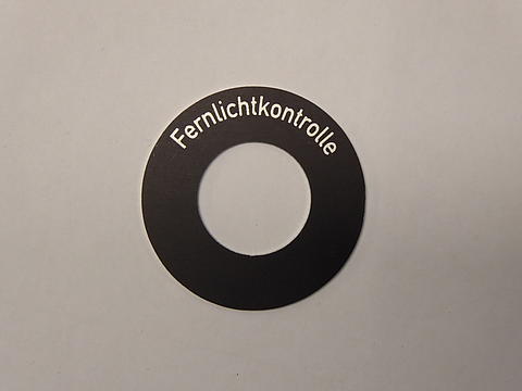 Schild für Kontrollleuchte im Oldtimer Traktor Ersatzteile Shop online kaufen